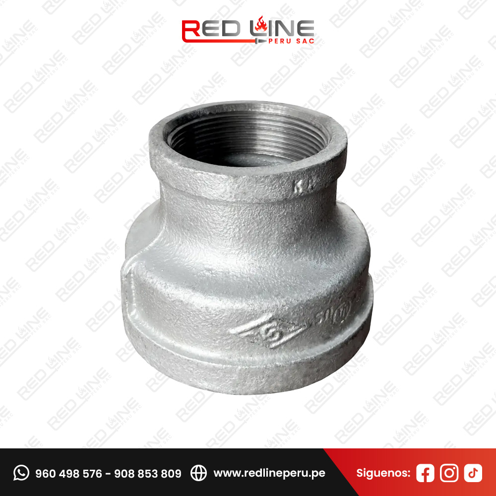 Reducción Campana Fierro Galvanizado Roscado